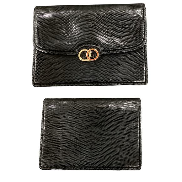 VTG Gucci Lizard Clutch Purse with Gold Chain Strap - Picture 2 of 6